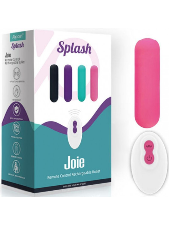 ARMONY - SPLASH JOIE VIBRATORE BULLET TELECOMANDO IN SILICONE 10 VIBRAZIONI 75 X 19 CM ROSA