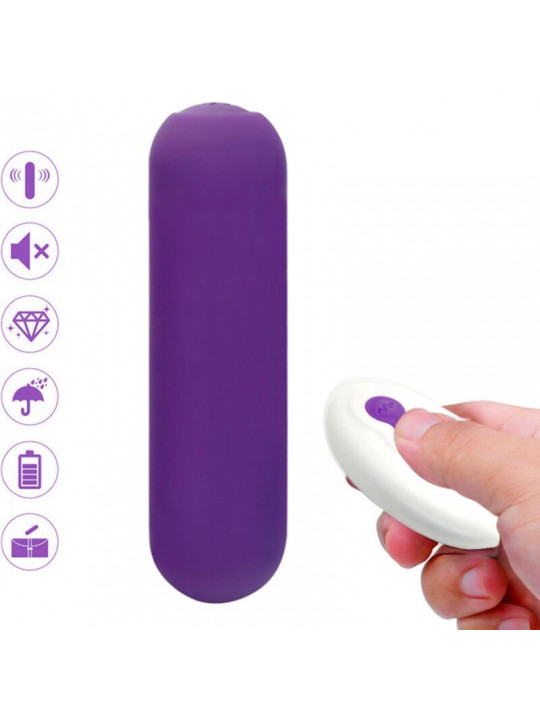 ARMONY - SPLASH JOIE VIBRATORE BULLET TELECOMANDO IN SILICONE 10 VIBRAZIONI 75 X 19 CM VIOLA