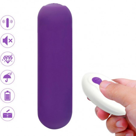 ARMONY - SPLASH JOIE VIBRATORE BULLET TELECOMANDO IN SILICONE 10 VIBRAZIONI 75 X 19 CM VIOLA