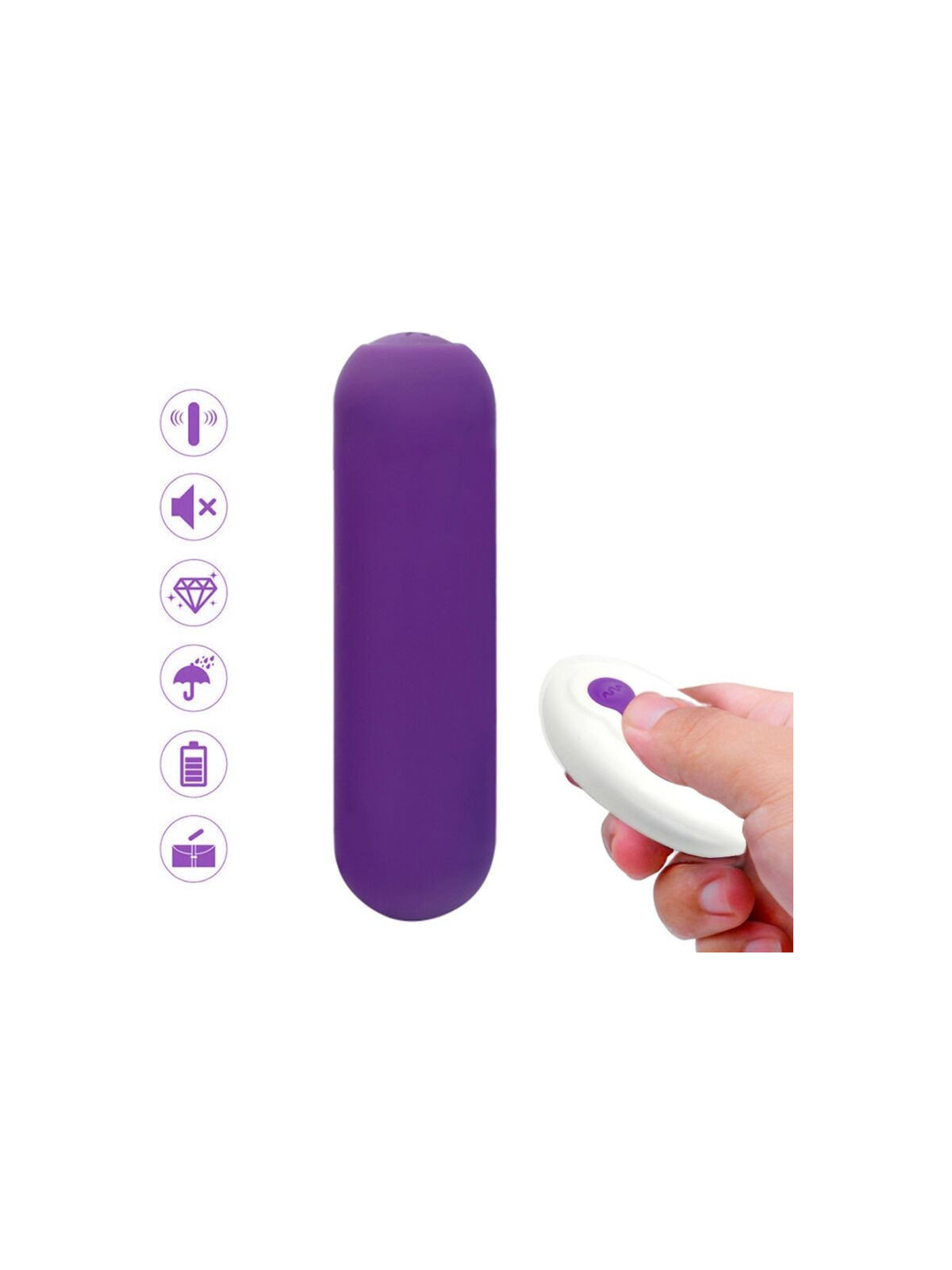 ARMONY - SPLASH JOIE VIBRATORE BULLET TELECOMANDO IN SILICONE 10 VIBRAZIONI 75 X 19 CM VIOLA