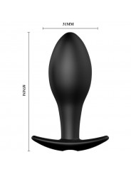 PRETTY LOVE - PLUG ANALE ANCORANTE IN SILICONE 12 MODALIT DI VIBRAZIONE NERO