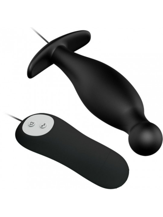 PRETTY LOVE - PLUG ANALE IN SILICONE 12 MODALIT DI VIBRAZIONE NERO