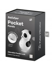 SATISFYER - POCKET PANDA STIMOLATORE E VIBRATORE IN BIANCO E NERO