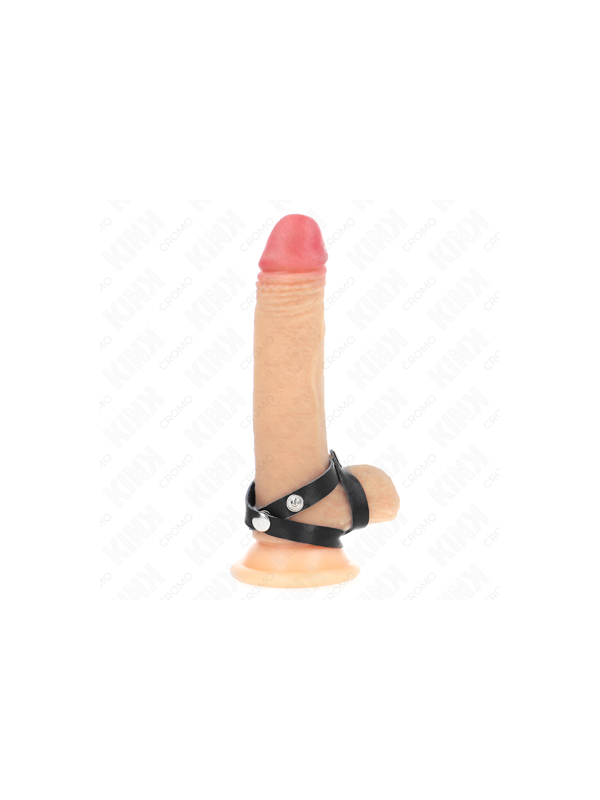 KINK - ANELLO PER PENE IN PELLE CON CHIUSURA A PRESSIONE 39 X 1 CM