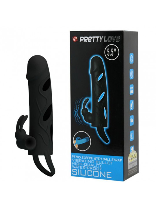 PRETTY LOVE - COPERTURA IN SILICONE CON VIBRAZIONE 14 CM 1.0