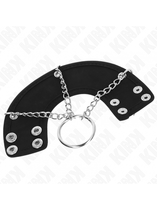 KINK - ANELLO PER PENE CATENA 4 CM METALLO 7 CM CON CINTURA IN PELLE