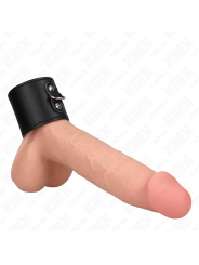 KINK - ANELLO PER PENE IN PELLE CON CHIUSURA A PRESSIONE 18 X 5 CM