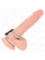 KINK - DOPPIO ANELLO PER PENE IN METALLO DA 3,7 CM A 5 CM COLLEGATO CON CINTURINO IN PELLE MODELLO 2