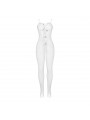 SUBBLIME - 951740 BODYSTOCKING BIANCO A RETE SENZA CAVALLO CON FIOCCHI TAGLIA UNICA