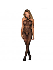 SUBBLIME - 951948 BODYSTOCKING A RETE CON SPALLINE INCROCIATE NERO TAGLIA UNICA