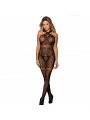 SUBBLIME - 951948 BODYSTOCKING A RETE CON SPALLINE INCROCIATE NERO TAGLIA UNICA