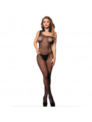 SUBBLIME - 952037 BODYSTOCKING MONOSPALLA A RETE CON STRASS NERO TAGLIA UNICA