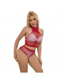 SUBBLIME - 952402 BODYSTOCKING SET RETE CON DIAMANTI ROSA TAGLIA UNICA