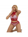 SUBBLIME - 952402 BODYSTOCKING SET RETE CON DIAMANTI ROSA TAGLIA UNICA