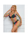 SUBBLIME - 952426 BODYSTOCKING A RETE MANICA LUNGA ARCOBALENO TAGLIA UNICA