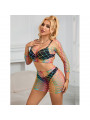 SUBBLIME - 952440 BODYSTOCKING A RETE 2 PEZZI MANICA LUNGA ARCOBALENO TAGLIA UNICA