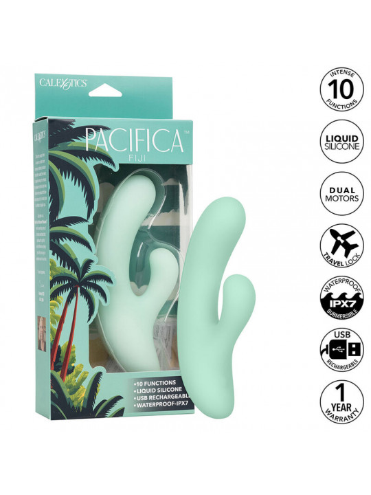 CALEXOTICS - PACIFICA FIJI VIBRATORE E STIMOLATORE PUNTO G 10 VIBRAZIONI AQUA