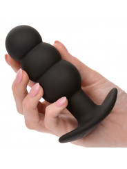 CALEXOTICS - ROCK BOTTOM PERLINE TAPPO ANALE 10 VIBRAZIONI SILICONE NERO