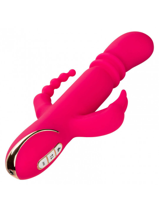 CALEXOTICS - JACK FANTASY VIBRATORE TRIPLO RISCALDATO ROSA CONIGLIO