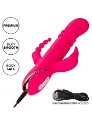 CALEXOTICS - JACK FANTASY VIBRATORE TRIPLO RISCALDATO ROSA CONIGLIO