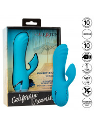 CALEXOTICS - SUNSET BEACH SEDUCER VIBRATORE E STIMOLATORE 10 FUNZIONI BLU