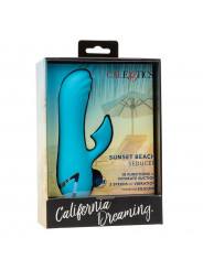 CALEXOTICS - SUNSET BEACH SEDUCER VIBRATORE E STIMOLATORE 10 FUNZIONI BLU