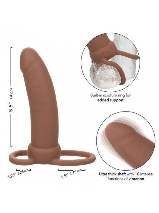 CALEXOTICS - MAXX THICK DUAL PENETRATOR 10 VIBRAZIONI MARRONE