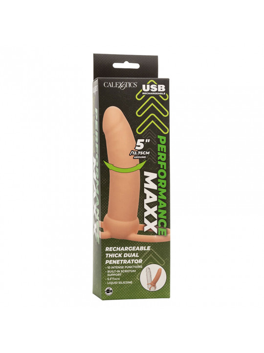 CALEXOTICS - MAXX THICK DUAL PENETRATOR 10 VIBRAZIONI CARNE