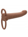 CALEXOTICS - MAXX RIBBED DUAL PENETRATOR 10 VIBRAZIONI MARRONE