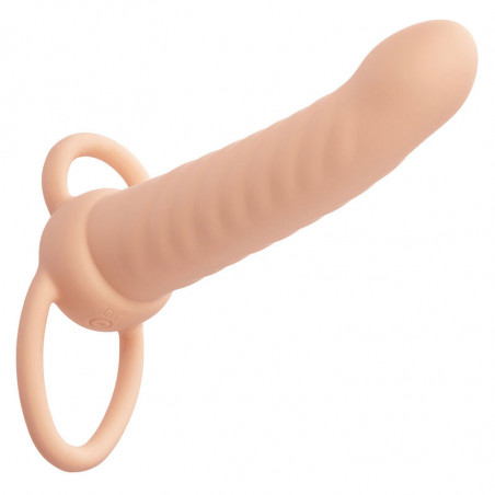 CALEXOTICS - MAXX RIBBED DUAL PENETRATOR 10 VIBRAZIONI CARNE