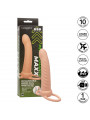 CALEXOTICS - MAXX RIBBED DUAL PENETRATOR 10 VIBRAZIONI CARNE