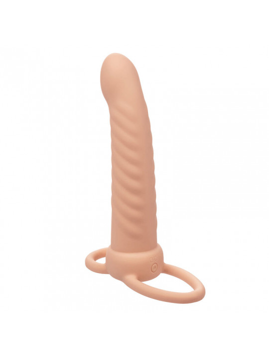 CALEXOTICS - MAXX RIBBED DUAL PENETRATOR 10 VIBRAZIONI CARNE