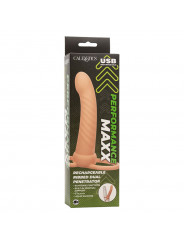 CALEXOTICS - MAXX RIBBED DUAL PENETRATOR 10 VIBRAZIONI CARNE