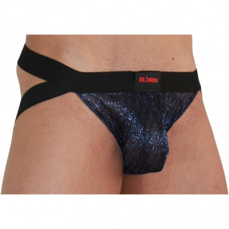 BURN - 006 JOCK BLU LUCIDO / NERO XL