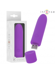 INTENSE - SYMONE BULLET VIBRANTE RICARICABILE USB 8 VIBRAZIONI VIOLA 10 X 2,2 CM