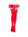 LEG AVENUE - CALZAMAGLIA IN NYLON CON FIOCCO ROSSO TAGLIA UNICA