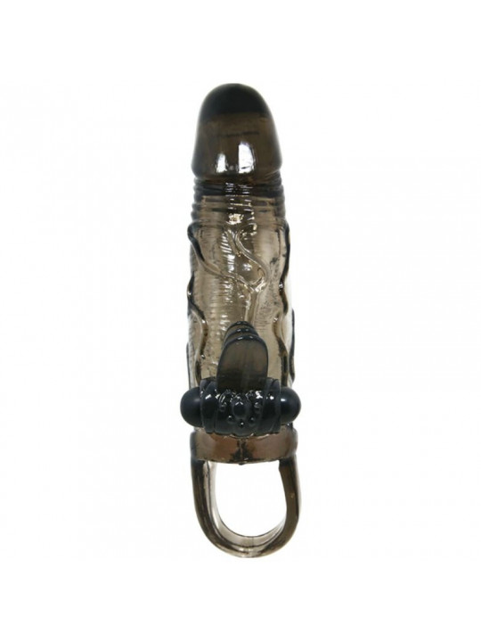 BAILE - COPRI PENE BRAVE MAN CON CLIT E STIMOLAZIONE ANALE DOPPIO BULLET NERO 16.5 CM