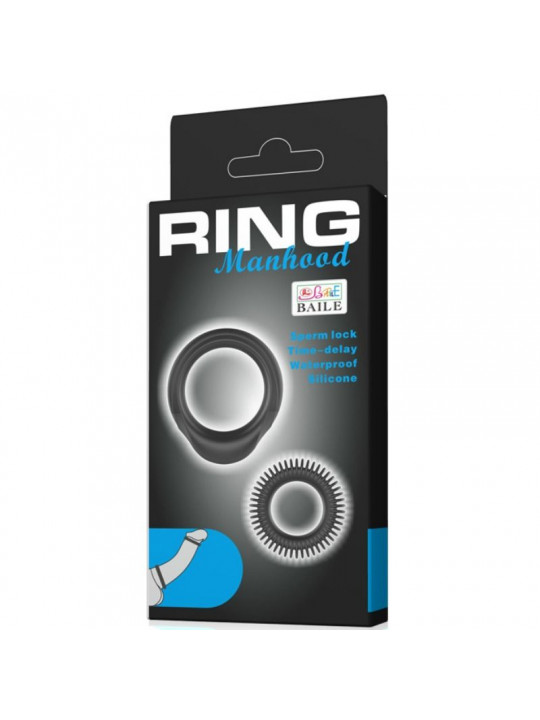 BAILE - KIT 2 ANELLI IN SILICONE RING MANHOOD