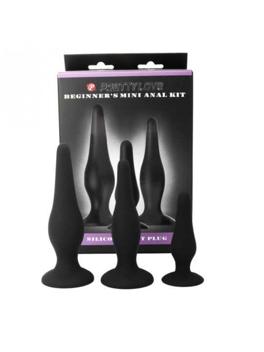 PRETTY LOVE - KIT DI INIZIAZIONE IN SILICONE CON TAPPI ANAL