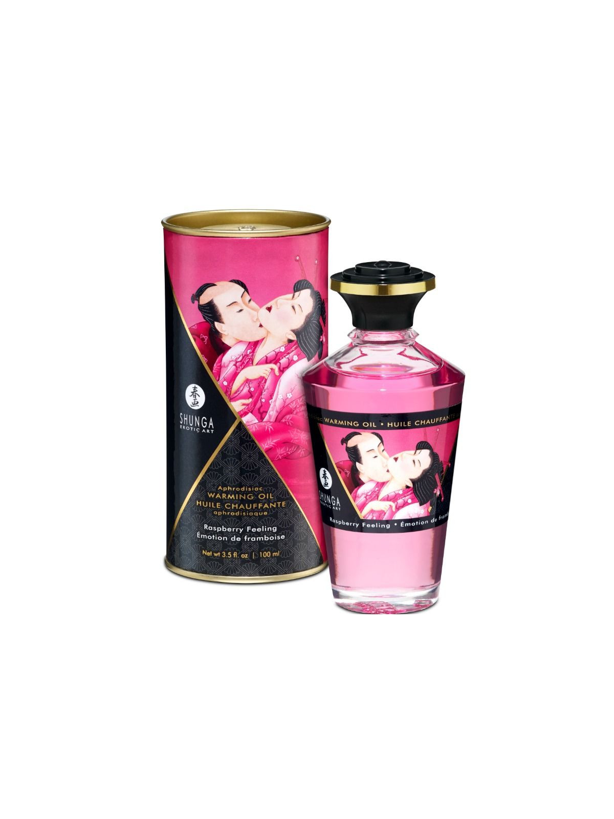 SHUNGA - OLIO DA MASSAGGIO EFFETTO CALORE SAPORE INTENSO DI LAMPONE 100 ML