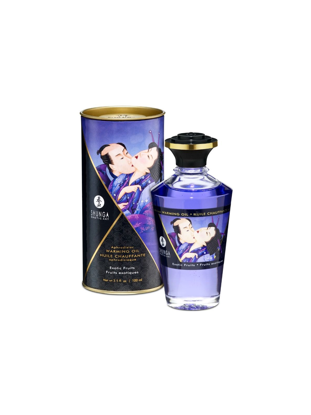 SHUNGA - OLIO DA MASSAGGIO EFFETTO CALORE SAPORE DI FRUTTA ESOTICA 100 ML