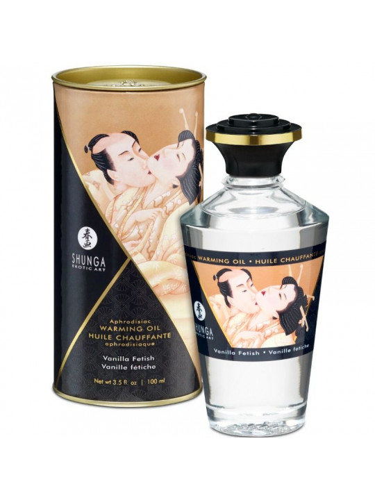 SHUNGA - OLIO DA MASSAGGIO EFFETTO CALDO AL GUSTO VANIGLIA FETISH 100 ML