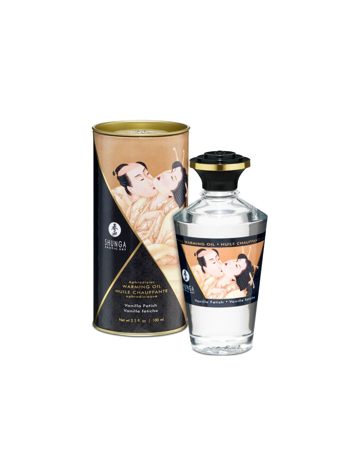 SHUNGA - OLIO DA MASSAGGIO EFFETTO CALDO AL GUSTO VANIGLIA FETISH 100 ML