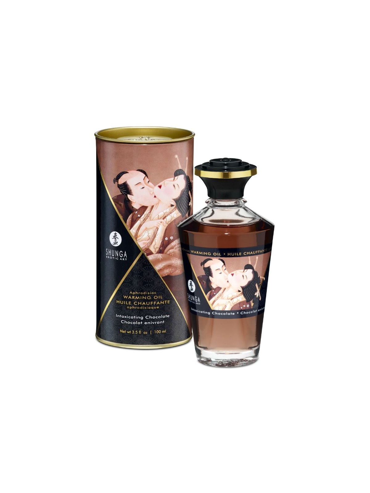 SHUNGA - OLIO DA MASSAGGIO CON EFFETTO CALORE GUSTO INTENSO DI CIOCCOLATO 100 ML