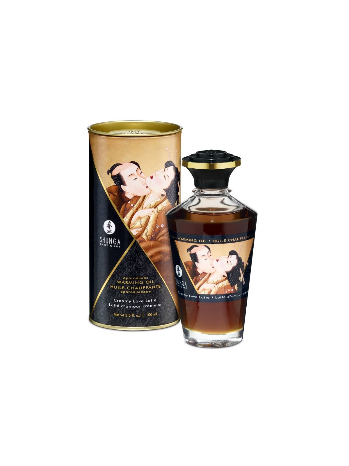 SHUNGA - OLIO DA MASSAGGIO EFFETTO CALORE GUSTO CREAMY LOVE LATTE 100 ML