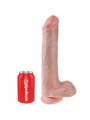 KING COCK - DILDO CON SFERE 33 CM CARNE