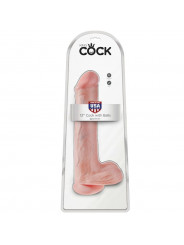 KING COCK - DILDO CON SFERE 33 CM CARNE