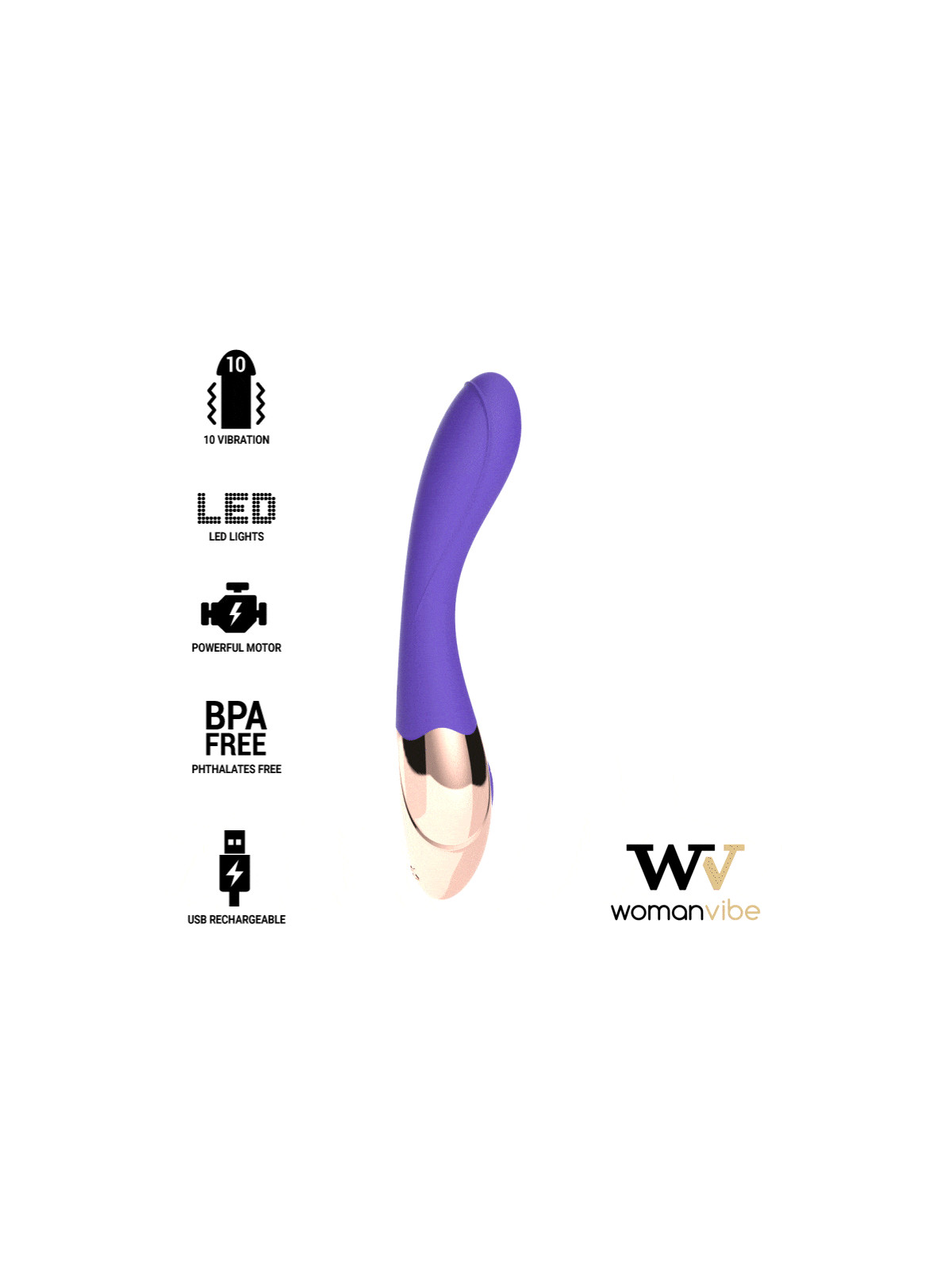 WOMANVIBE - VIBRATORE RICARICABILE SUNNY SILICONE