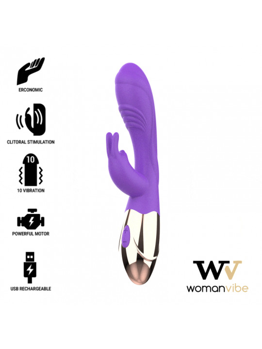 WOMANVIBE - VIBRATORE VIORA RICARICABILE IN SILICONE