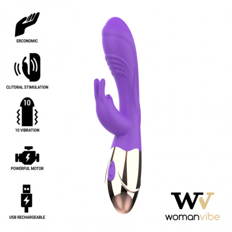 WOMANVIBE - VIBRATORE VIORA RICARICABILE IN SILICONE